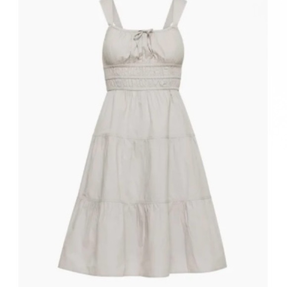 Sunday Best Brown Ruched Smocked Midi Sundress